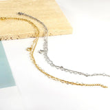 Stainless Steel Butterfly Charm Anklets Double Foot Chain Bracelet