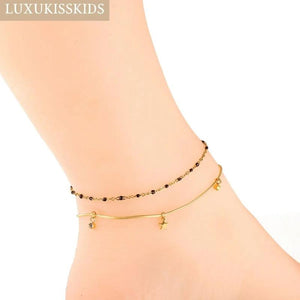 Vintage Smile Anklets Moon And Stars Stainless Steel Boho Jewelry