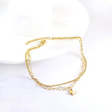 Vintage Smile Anklets Moon And Stars Stainless Steel Boho Jewelry