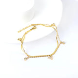 Vintage Smile Anklets Moon And Stars Stainless Steel Boho Jewelry
