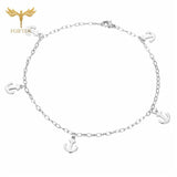 Casual Anchor Anklets Women Stainless Steel Bracelets with Charms