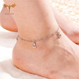Casual Anchor Anklets Women Stainless Steel Bracelets with Charms