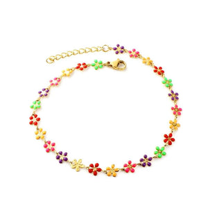 Bohomie Colorful Leg Chain Ankle Bracelet Evil Eyes