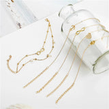 Heart Pendant Anklet Girl Summer Beach Ankle Bracelet Women Accessories Jewelry