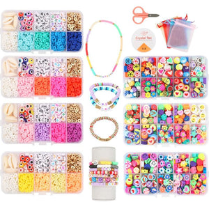 DIY Bracelet Making Kit - Beads, Polymer Clay, Acrylic