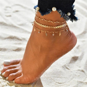 Butterfly Leg Chains Anklets Metal Style Beach Jewelry