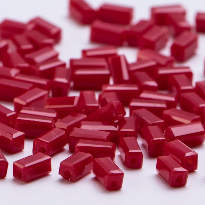 100Pcs/Lot Square Glass Spacer Beads DIY Jewelry Making Rectangle Crystal Beads