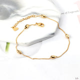 Stainless Steel Oval Balls Anklets Bracelet Beach Wedding