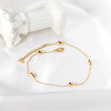 Stainless Steel Oval Balls Anklets Bracelet Beach Wedding