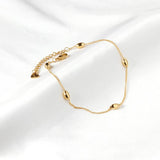 Stainless Steel Oval Balls Anklets Bracelet Beach Wedding