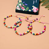 Colorful Initial Anklet Bracelet for Women Adjustable Leg Chain Beach Jewelry