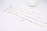 3pcs Stainless Steel Bracelets Anklets Vacuum Plating DIY Handmade