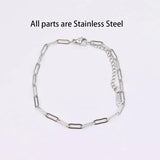 3pcs Stainless Steel Bracelets Anklets Vacuum Plating DIY Handmade