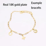 3pcs Stainless Steel Bracelets Anklets Vacuum Plating DIY Handmade
