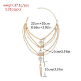 Multilayered Rhinestone Barefoot Toe Anklet