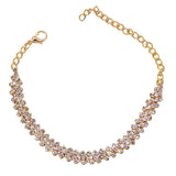 Crystal Lozenge Anklet Bohemian Vintage Ankle Sandals Chain Jewelry