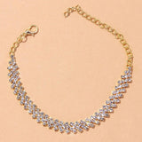 Crystal Lozenge Anklet Bohemian Vintage Ankle Sandals Chain Jewelry