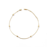Stainless Steel Beads Anklets for Women - Adjustable Foot Chain Bracelet Anklet