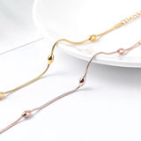 Stainless Steel Beads Anklets for Women - Adjustable Foot Chain Bracelet Anklet