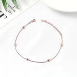 Stainless Steel Beads Anklets for Women - Adjustable Foot Chain Bracelet Anklet