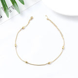 Stainless Steel Beads Anklets for Women - Adjustable Foot Chain Bracelet Anklet