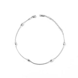 Stainless Steel Beads Anklets for Women - Adjustable Foot Chain Bracelet Anklet