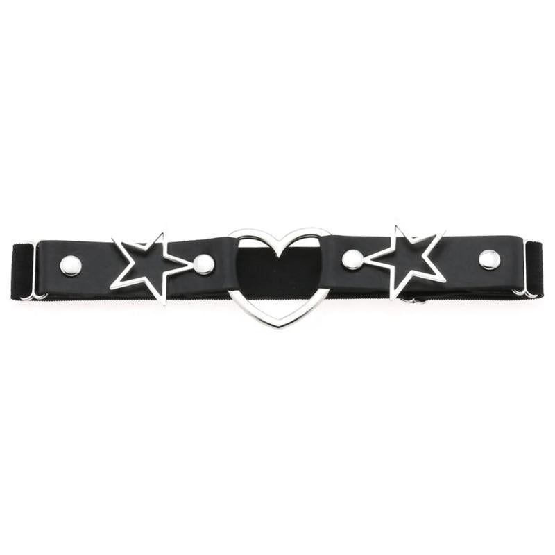 Punk Heart Leg Strap Belt Star Thigh Harness Girls Goth Cosplay Accessories