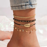 Colorful Beaded Anklets for Women Charms Shell