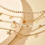Colorful Beaded Anklets for Women Charms Shell