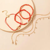 Colorful Beaded Anklets for Women Charms Shell