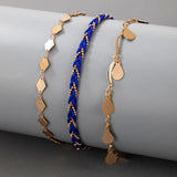 Colorful Rope Star Crystal Stone Tassel Anklet for Women