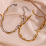 Women's Two-Strand Blade Chain Anklet