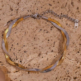 Women's Two-Strand Blade Chain Anklet