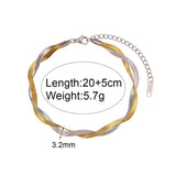Women's Two-Strand Blade Chain Anklet