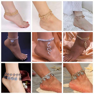 Rhinestone Anklet Foot Chain Bracelet Wedding Party Beach Jewelry