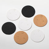 100pcs Round Cardboard Earring Holder Cards Tag Self-Seal Bags