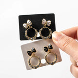 100pcs Round Cardboard Earring Holder Cards Tag Self-Seal Bags