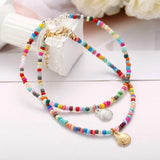 Boho Beaded Anklet Colorful Beads Foot Jewelry for Women