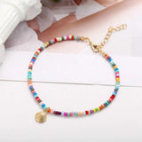 Boho Beaded Anklet Colorful Beads Foot Jewelry for Women