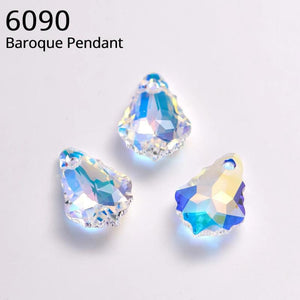Austrian 6090 Baroque Pendant Rhinestone Beads for DIY Jewelry Making