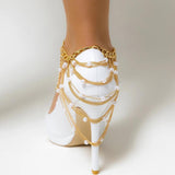Long Tassel Pearl Chain Anklets for Women