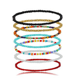 Boho Seed Beaded Anklet Bracelets Elastic Ankle Barefoot Foot