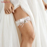 Bride Sexy Wedding Garter Lace Floral Thigh Key Ring Bridal Lace Leg Ring