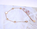 Stainless Steel Flower Charm Anklet for Girls