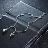 Crystal Star & Moon Platinum Plated Anklets Summer Gift