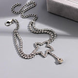 Silver Crystal Star Heart Anklets Bling Rhinestone Foot Jewellery