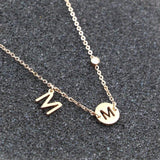 Zircon M Letters Hollow M Rose Anklet Titanium Steel Jewels Women