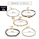 Summer Shell Scallop Beaded Anklets for Women Chain Rope Jewelry 8007
