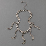 Punk Tassel Silver Chain Anklet Beach Jewelry