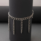Punk Tassel Silver Chain Anklet Beach Jewelry
